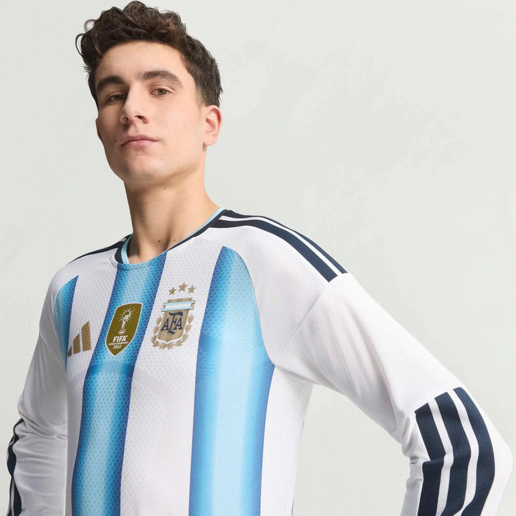 adidas 2026 Argentina Men's Authentic Home Long-Sleeve Soccer Jersey