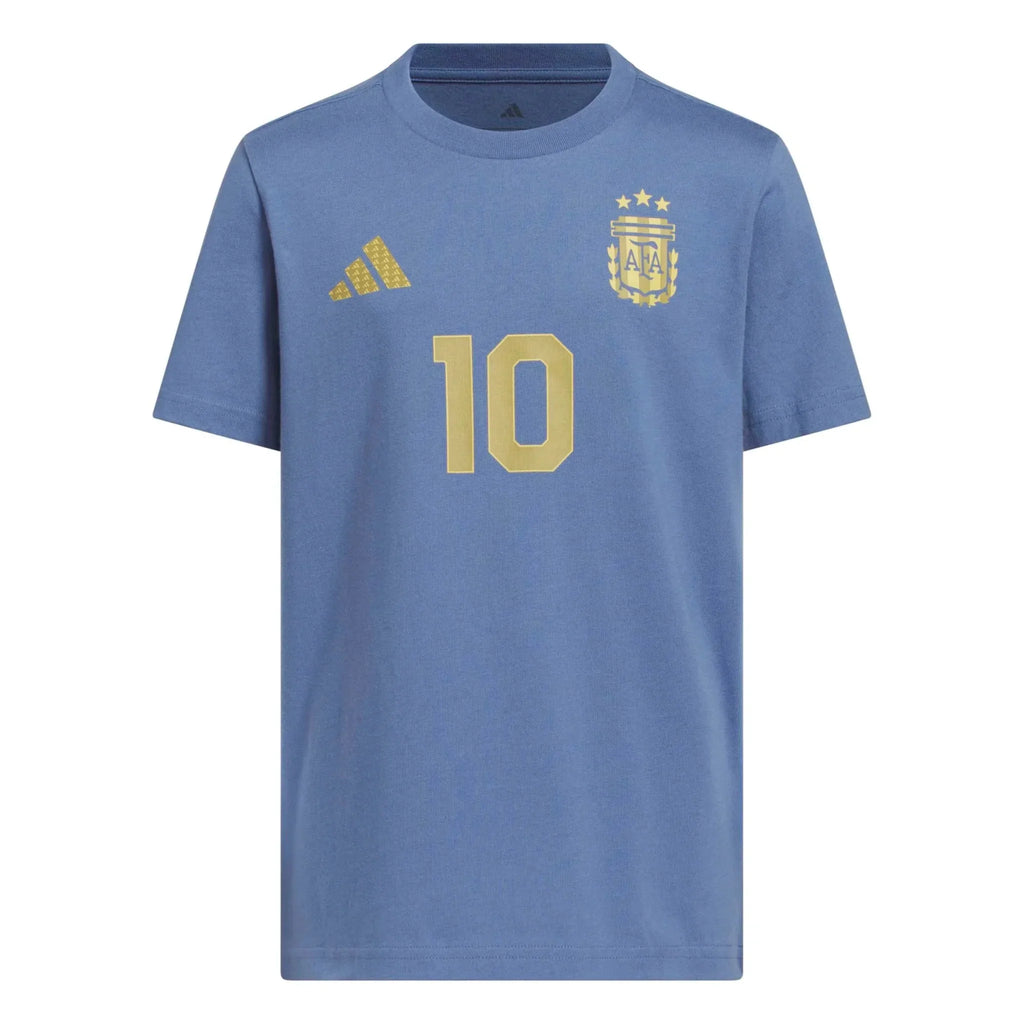 adidas 2026 Argentina Youth Messi Name And Number Tee